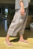 Made in Italy Pure Linen Classic 7/8 Pull On Pant Mocha  /2